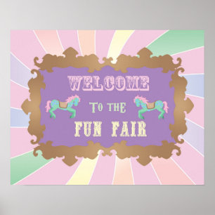 Carnival - Funfair -Pastel - Birthday - Sign