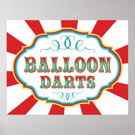 Balloon Darts Carnival Printable Signs