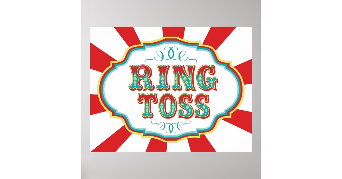 Carnival Game Sign Ring Toss Zazzle Carnival Game Sign Ring Toss Zazzle