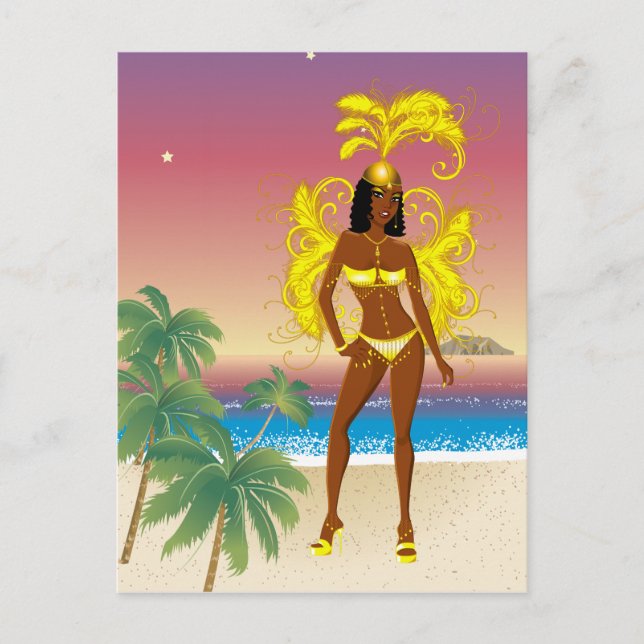 Carnival, Halloween or Beauty Pageant Postcard (Front)