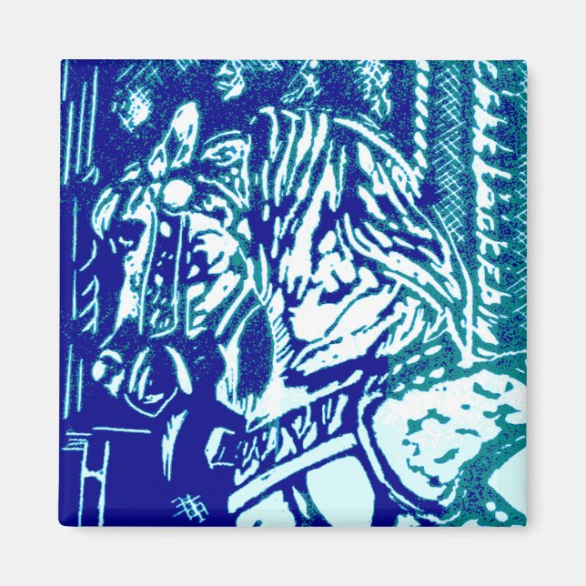 Carnival Horse Blues Magnet (Front)