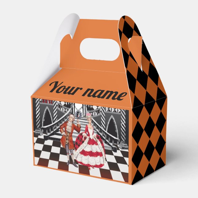 Carnival in a Magical land Favor Boxes (Back Side)