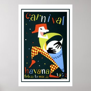Carnival In Havana Vintage Travel Poster by PrimeVintage at Zazzle