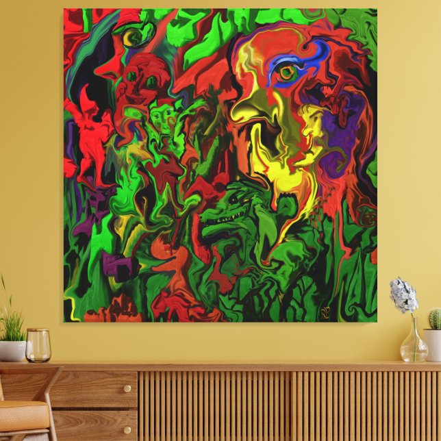 Carnival in the woods, canvas print (Insitu(LivingRoom))