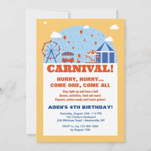 Carnival Invitation