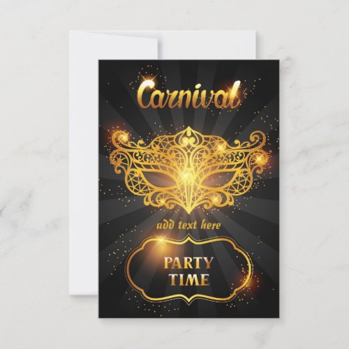 Carnival Invitation Flat Card