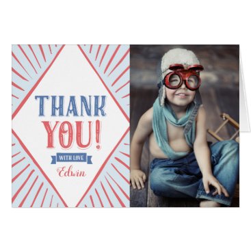 Carnival Kids Photo Thank You Folded Card Carnival Kids Photo Thank You Folded Card