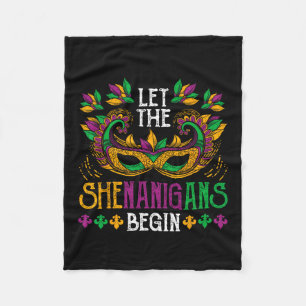 Carnival Lover Gift Idea Celebration Mardi Gras  Fleece Blanket