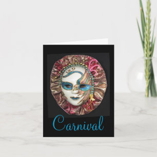Carnival, Mardi Gras Mask Card