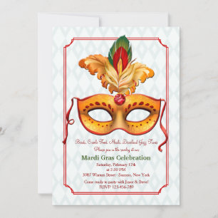 Carnival Mask #10 Invitation