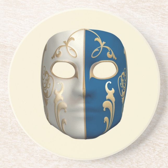 Carnival Mask Drink Coaster (Front)