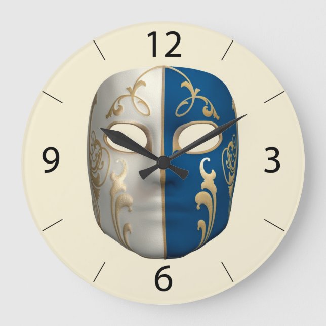 Carnival Mask Large Clock (Front)