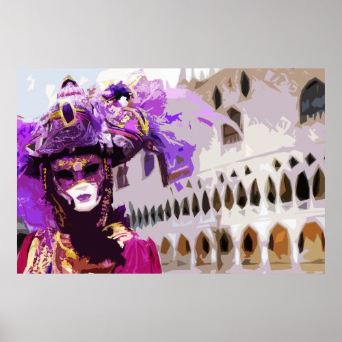 Carnival Mask of Venice  Poster