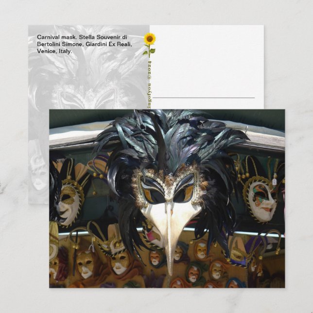 Carnival Mask, Venice, Italy – postcard (Front/Back)