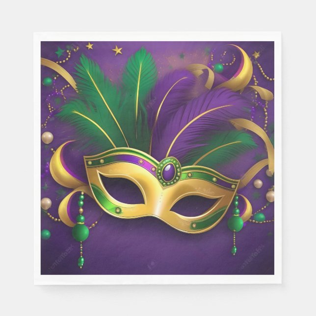 Carnival Napkins - Mardi Gras Festival (Front)