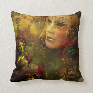 Carnival - New Orleans Mardi Gras Splendor Throw Pillow