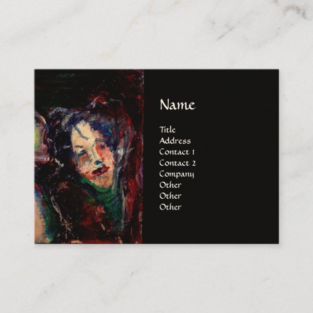 CARNIVAL NIGHT IN VENICE Venetian Masquerade Masks Business Card (Front)