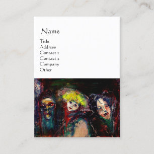 CARNIVAL NIGHT IN VENICE Venetian Masquerade Masks Business Card