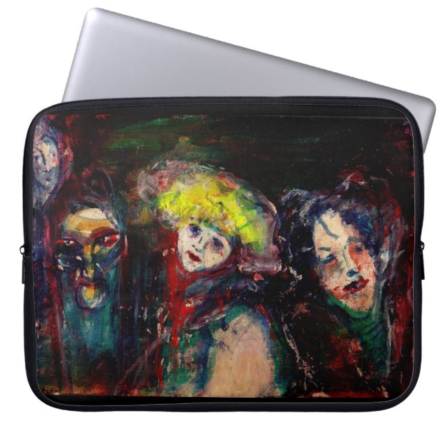 CARNIVAL NIGHT IN VENICE Venetian Masquerade Masks Laptop Sleeve (Front)