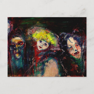 CARNIVAL NIGHT IN VENICE Venetian Masquerade Masks Postcard