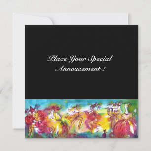 CARNIVAL NIGHT, Mardi Gras Masqureade ,Dance,Music Invitation