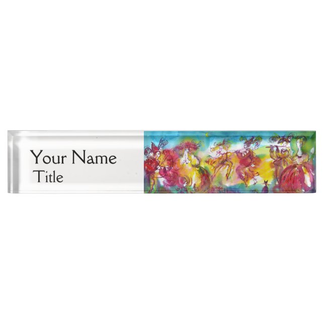 CARNIVAL NIGHT MASQUERADE DANCE Event Coordinator Name Plate (Front)