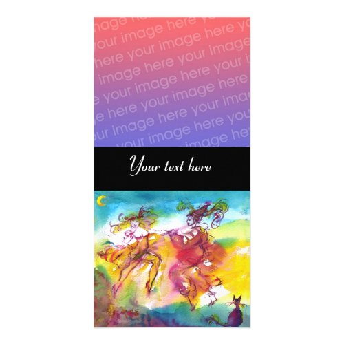 CARNIVAL NIGHT  pink red blue yellow black Card