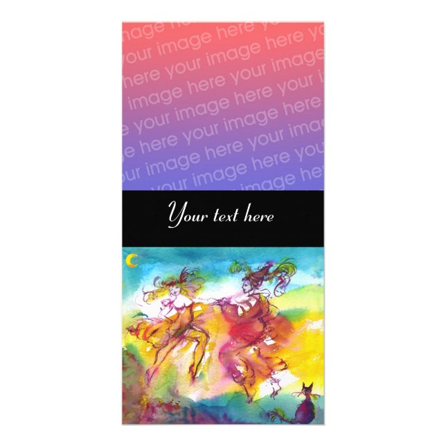 CARNIVAL NIGHT  pink red blue yellow black Card (Front)