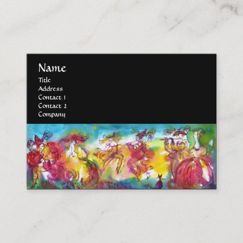 CARNIVAL NIGHT  Venetian MasqueradeDance Music Business Card