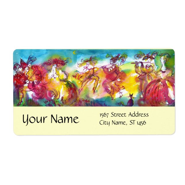 CARNIVAL NIGHT / Venetian Masquerade,Dance Music Label (Front)