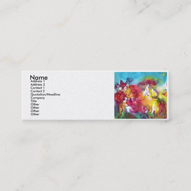 CARNIVAL NIGHT / Venetian Masquerade,,Dance Music Mini Business Card (Front)