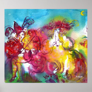 CARNIVAL NIGHT / Venetian Masquerade,Dance Music Poster