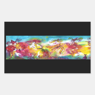 CARNIVAL NIGHT / Venetian Masquerade,Dance Music Rectangular Sticker