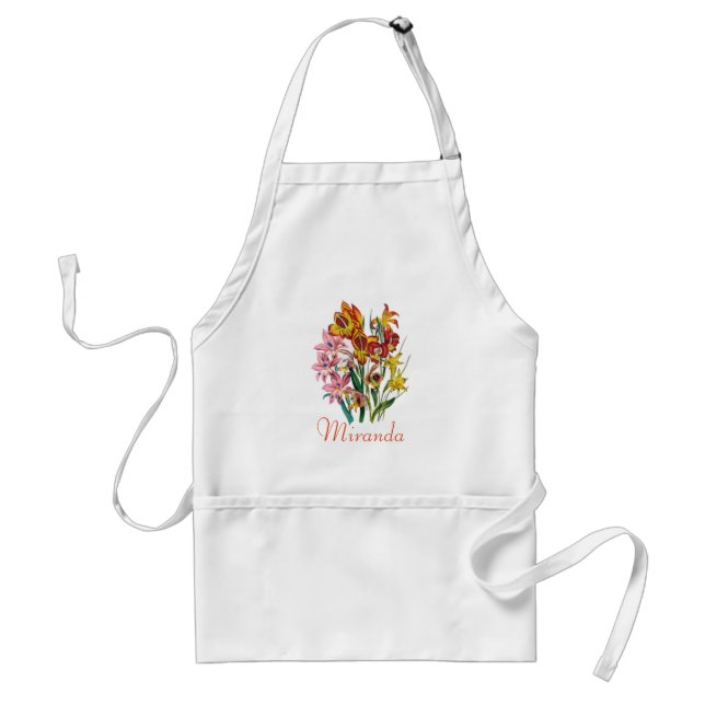 Carnival of flowers adult apron (Front)