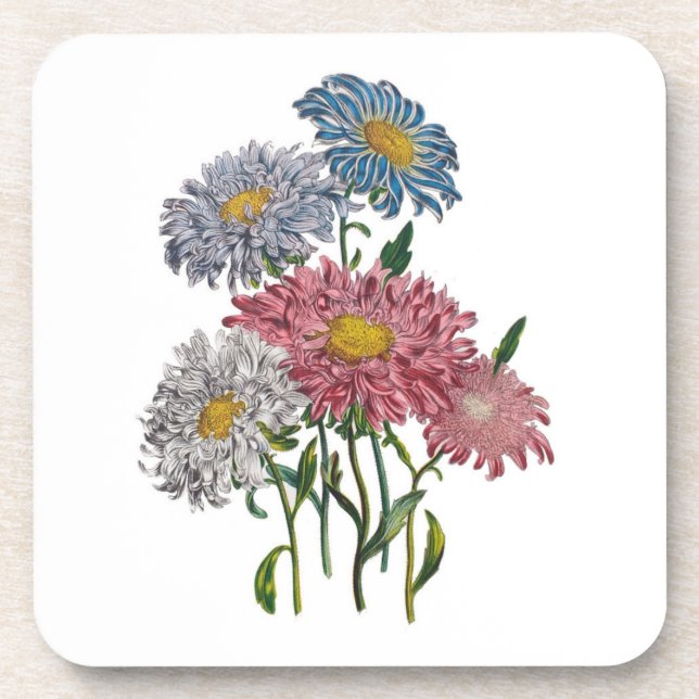 Carnival of flowers beverage coaster (Front)