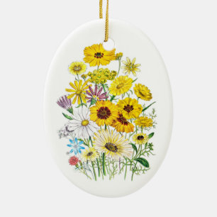 Carnival of flowers ceramic ornament