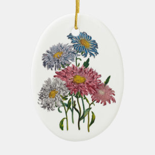 Carnival of flowers ceramic ornament