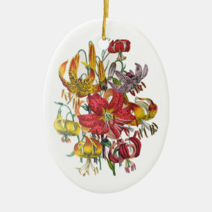 Carnival of flowers ceramic ornament