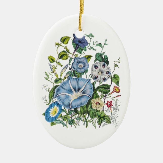 Carnival of flowers ceramic ornament (Front)