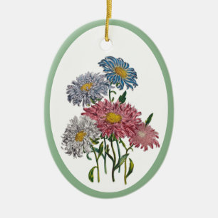 Carnival of flowers: China Asters Ceramic Ornament