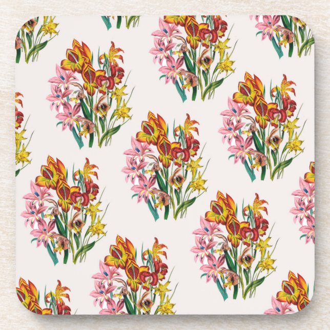 Carnival of flowers drink coaster (Front)
