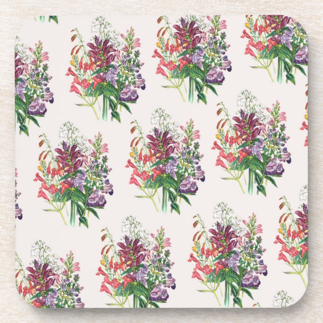 Carnival of flowers drink coaster (Front)