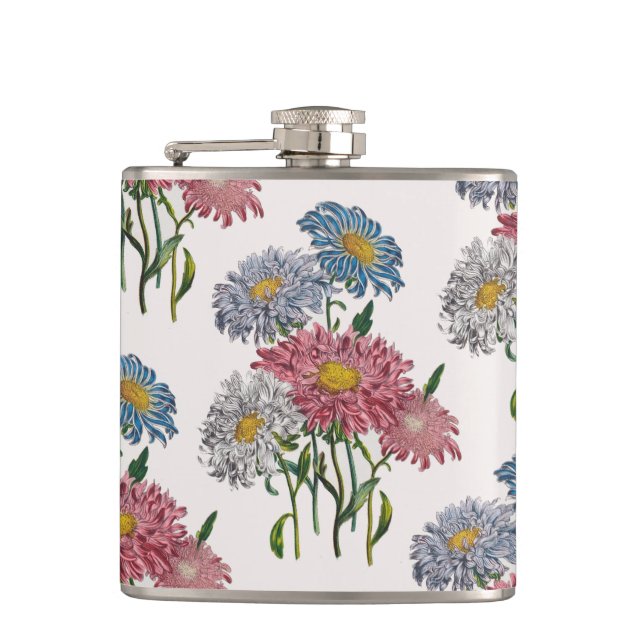 Carnival of flowers hip flask (Front)