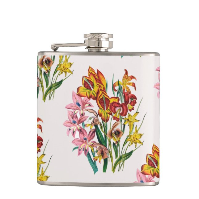 Carnival of flowers hip flask (Front)