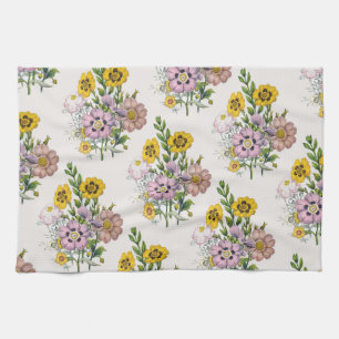 Carnival of flowers kitchen towel