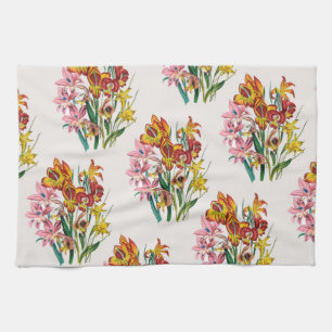 Carnival of flowers kitchen towel