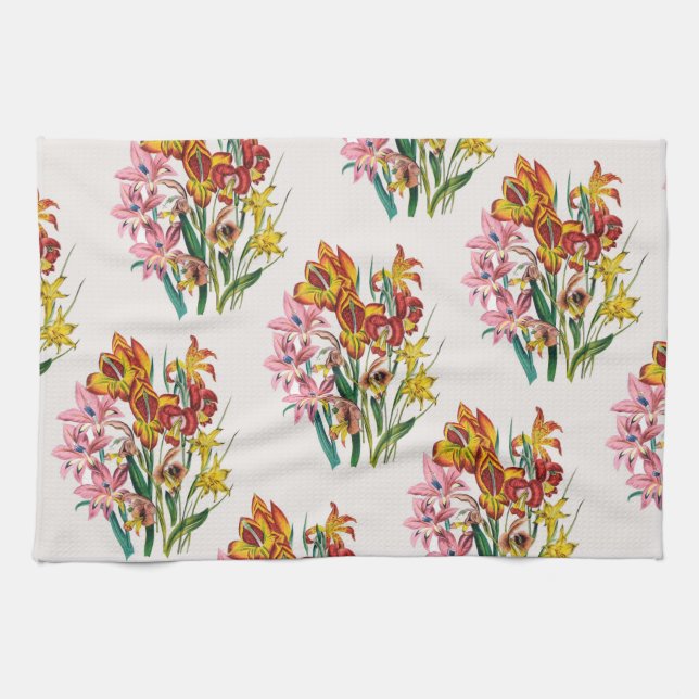 Carnival of flowers kitchen towel (Horizontal)
