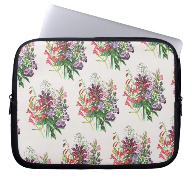 Carnival of flowers laptop sleeve (Front)