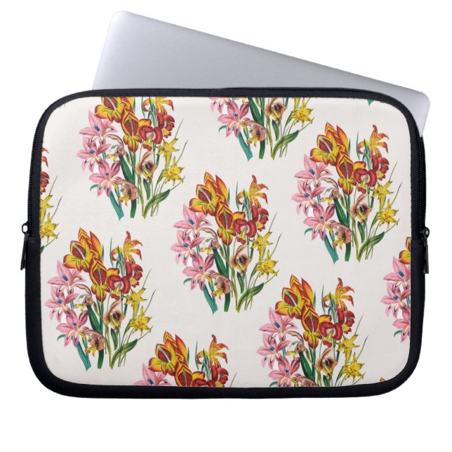 Carnival of flowers laptop sleeve (Front)