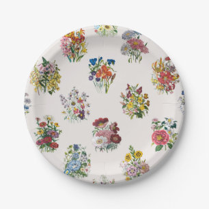 Carnival of flowers paper plates